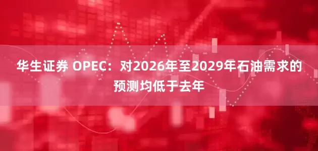 华生证券 OPEC：对2026年至2029年石油需求的预测均低于去年